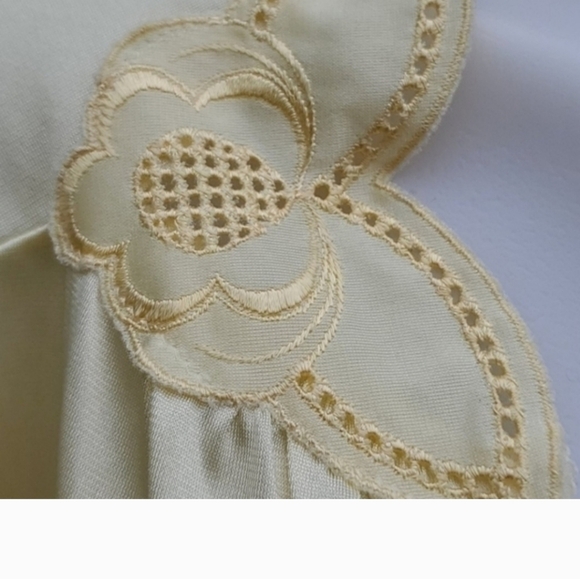 Vintage Vassarrette Eggshell duster / Nightgown L - Picture 6 of 12
